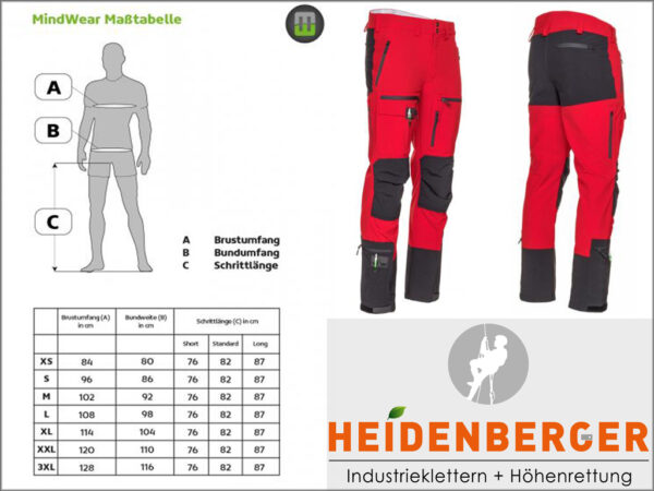 Industriekletterhose rot / MindWear – Bild 3